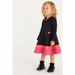 Baker By Ted Baker Navy And Pink Colourblock Dress