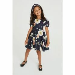 Baker By Ted Baker Navy Blue Floral Scuba Dress