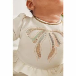 Baker By Ted Baker Cream Bow Dress -Baker by Ted Baker shop unnamed file 1095