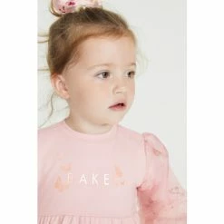 Baker By Ted Baker Pink Organza Sleeve Dress -Baker by Ted Baker shop unnamed file 1102