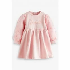 Baker By Ted Baker Pink Organza Sleeve Dress -Baker by Ted Baker shop unnamed file 1103