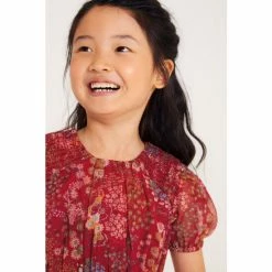 Baker By Ted Baker Red Crinkle Dress -Baker by Ted Baker shop unnamed file 1150