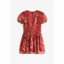 Baker By Ted Baker Red Crinkle Dress -Baker by Ted Baker shop unnamed file 1152