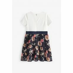 Baker By Ted Baker White & Navy Mockable Dress -Baker by Ted Baker shop unnamed file 1172
