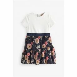 Baker By Ted Baker White & Navy Mockable Dress -Baker by Ted Baker shop unnamed file 1175