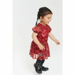 Baker By Ted Baker Red Crinkle Dress -Baker by Ted Baker shop unnamed file 1178