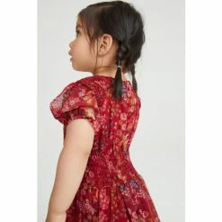 Baker By Ted Baker Red Crinkle Dress -Baker by Ted Baker shop unnamed file 1180