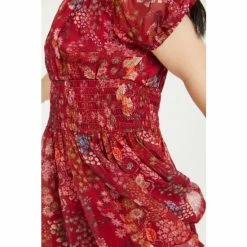 Baker By Ted Baker Red Crinkle Dress -Baker by Ted Baker shop unnamed file 1181