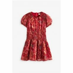 Baker By Ted Baker Red Crinkle Dress -Baker by Ted Baker shop unnamed file 1185