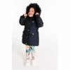 Baker By Ted Baker Navy Frill Parka Coat -Baker by Ted Baker shop unnamed file 120