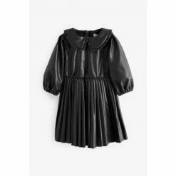 Baker By Ted Baker Black PU Collar Dress 5 Baker By Ted Baker Black PU Collar Dress -Baker by Ted Baker shop unnamed file 1247