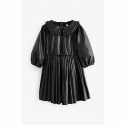 Baker By Ted Baker Black PU Collar Dress 9 Baker By Ted Baker Black PU Collar Dress -Baker by Ted Baker shop unnamed file 1251