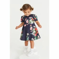 Baker By Ted Baker Navy Blue Floral Scuba Dress