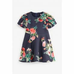 Baker By Ted Baker Navy Blue Floral Scuba Dress -Baker by Ted Baker shop unnamed file 1296