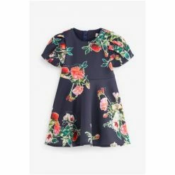 Baker By Ted Baker Navy Blue Floral Scuba Dress -Baker by Ted Baker shop unnamed file 1299