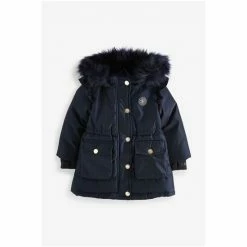 Baker By Ted Baker Navy Frill Parka Coat 12 Baker By Ted Baker Navy Frill Parka Coat -Baker by Ted Baker shop unnamed file 130