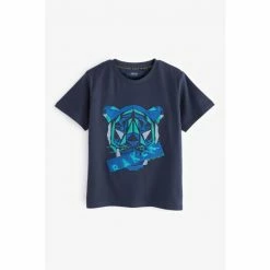 Baker By Ted Baker Navy Blue Lion Short Sleeve T-Shirt -Baker by Ted Baker shop unnamed file 1391