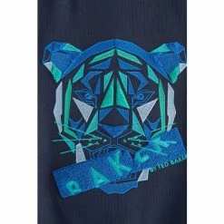 Baker By Ted Baker Navy Blue Lion Short Sleeve T-Shirt -Baker by Ted Baker shop unnamed file 1393