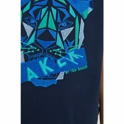 Baker By Ted Baker Navy Blue Lion Short Sleeve T-Shirt -Baker by Ted Baker shop unnamed file 1395