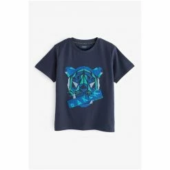 Baker By Ted Baker Navy Blue Lion Short Sleeve T-Shirt -Baker by Ted Baker shop unnamed file 1396