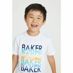 Baker By Ted Baker White Graphic Short Sleeve T-Shirt