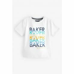 Baker By Ted Baker White Graphic Short Sleeve T-Shirt -Baker by Ted Baker shop unnamed file 1408