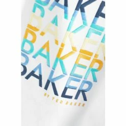 Baker By Ted Baker White Graphic Short Sleeve T-Shirt -Baker by Ted Baker shop unnamed file 1410