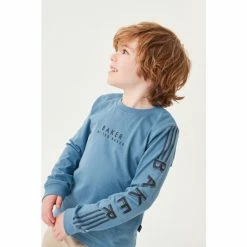 Baker By Ted Baker Long Sleeve T-Shirt Navy