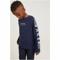 Baker By Ted Baker Long Sleeve T-Shirt Navy -Baker by Ted Baker shop unnamed file 1421