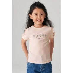 Baker By Ted Baker Pink Open Sleeve Top