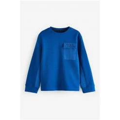 Baker By Ted Baker Blue Pocket Long Sleeve T-Shirt -Baker by Ted Baker shop unnamed file 1472