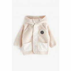 Baker By Ted Baker Cream Borg Zip Through Jacket