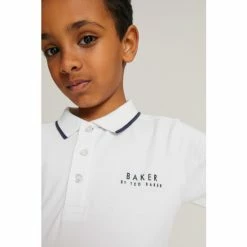 Baker By Ted Baker White Polo Shirt -Baker by Ted Baker shop unnamed file 1587