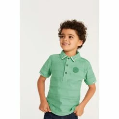 Baker By Ted Baker Green Textured Polo Shirt