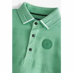 Baker By Ted Baker Green Textured Polo Shirt -Baker by Ted Baker shop unnamed file 1610