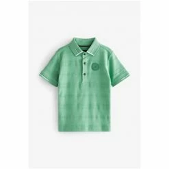 Baker By Ted Baker Green Textured Polo Shirt -Baker by Ted Baker shop unnamed file 1612