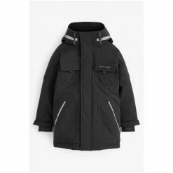 Baker By Ted Baker Black Waterproof Parka Coat -Baker by Ted Baker shop unnamed file 162