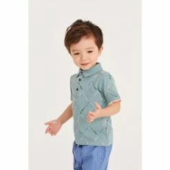 Baker By Ted Baker Argyle Polo Shirt Navy