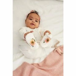 Baker By Ted Baker White Graphic Sleepsuit And Headband Set