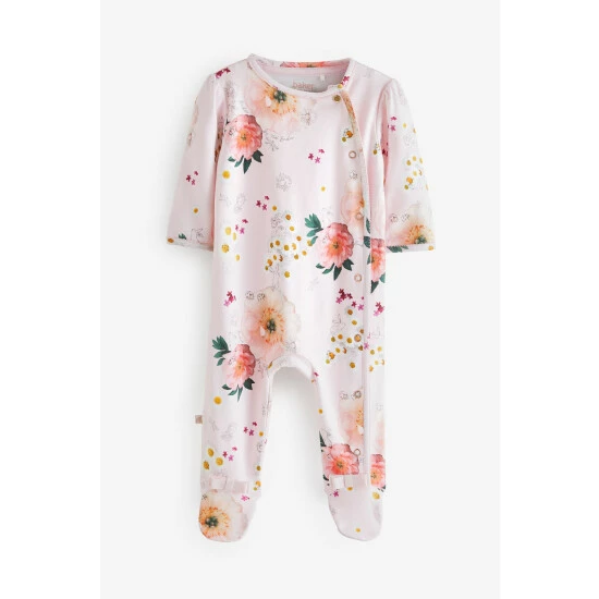 unnamed-file-1692.jpg Baker By Ted Baker Pink Floral Sleepsuit And Headband Set -Baker by Ted Baker shop unnamed file 1692