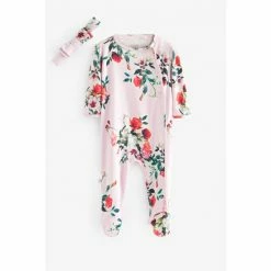 Baker By Ted Baker Pink Rose Sleepsuit