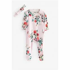 Baker By Ted Baker Pink Rose Sleepsuit -Baker by Ted Baker shop unnamed file 1717