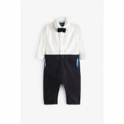 Baker By Ted Baker Navy And Cream Occasion Rompersuit