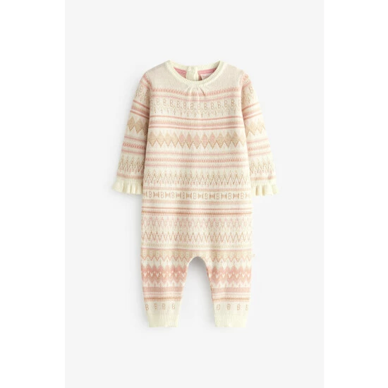 unnamed-file-1876.jpg Baker By Ted Baker Cream Fairisle Pattern Romper -Baker by Ted Baker shop unnamed file 1876