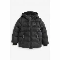 Baker By Ted Baker Black Shower Resistant Padded Coat -Baker by Ted Baker shop unnamed file 190