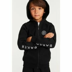 Baker By Ted Baker Black Panelled Hoodie