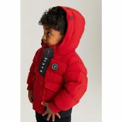 Baker By Ted Baker Shower Resistant Red Padded Coat -Baker by Ted Baker shop unnamed file 198
