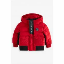 Baker By Ted Baker Shower Resistant Red Padded Coat -Baker by Ted Baker shop unnamed file 206