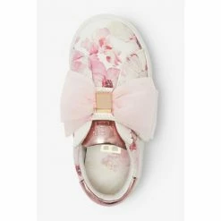 Baker By Ted Baker White Organza Bow Trainers -Baker by Ted Baker shop unnamed file 2074