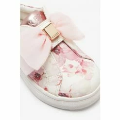 Baker By Ted Baker White Organza Bow Trainers -Baker by Ted Baker shop unnamed file 2075